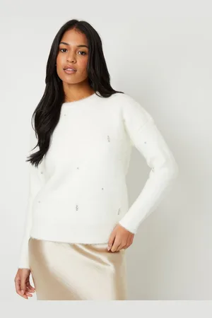Threadbare Diamante Udsmykket Børstet Strikket Trøje40
