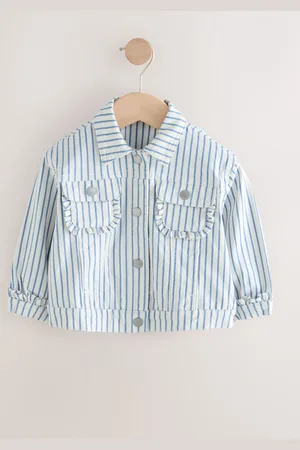 Next Stripe Frill Denim Jacket (3mths-7yrs)9298cm