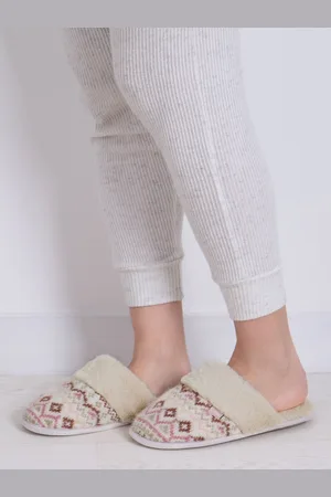 Totes Dame Fairisle Knit Mule Hjemmesko