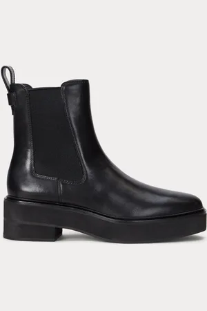 Ralph Lauren Adrianna Leather Ankle Chelsea Boots