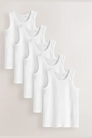 Next 100% bomuldsveste 5 pakke (1.5-16år)15 - 16 år (170 - 176cm)