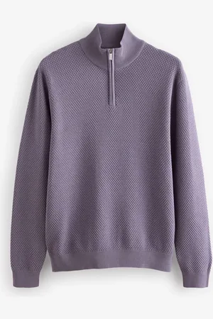 Next Normal pasform 100% Bomuld Premium Quarter Zip TrøjeXS Reg