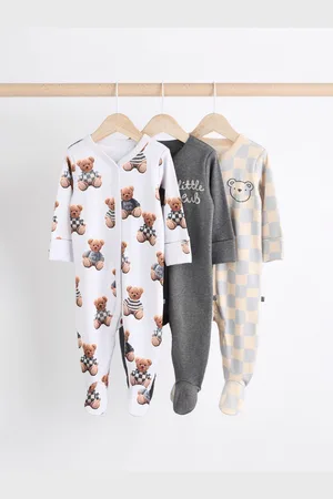 Next 100% Cotton Baby Sleepsuits 3 Pack (0mths-3yrs)9 - 12 måneder (74 - 80cm)