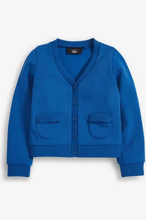 Next Cotton Rich Frill Pocket Jersey School Cardigan (3-16år)8 år ( 128 cm)
