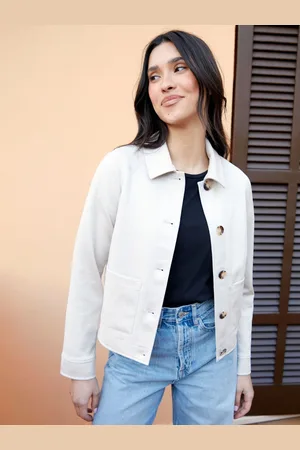 Threadbare Afkortet Button Up Suedette Shacket44