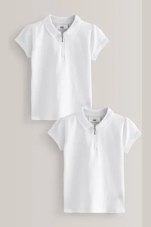 Next 2 Pack Zip 100% Cotton Polo Shirts (3-16yrs)8 år ( 128 cm)