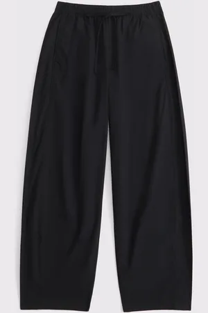 Abercrombie & Fitch Poplin Pull On Barrel Leg 100% Cotton Trousersxsmall