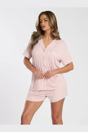 Loungeable Super Soft Jersey Rib Traditional Short Sleeve Setxlarge