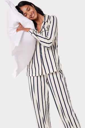 Chelsea Peers 100% Organic Cotton Stripe Long Pyjamas Set40