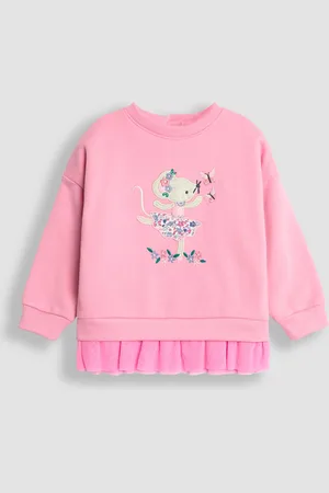 JoJo Maman Bébé Bunny Applique Tulle Frill Sweatshirt5 - 6 år (110 - 116cm)