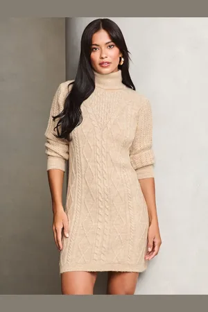 Lipsy London Cable Cowl Strikket Trøje Kjole42