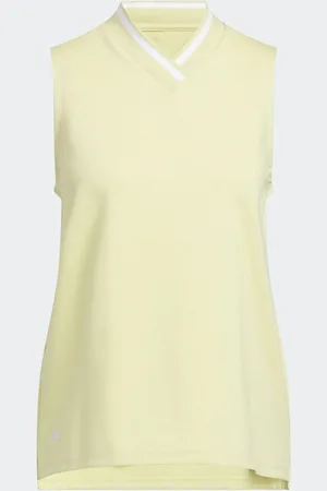adidas Light Yellow Go-To Sleeveless Polo Shirtxlarge
