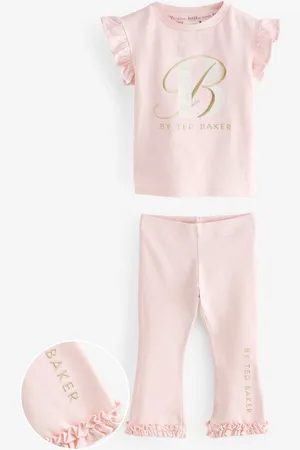 Ted Baker 2 Piece Pink Frill T-Shirt and Flare Set8086cm