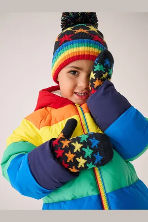 Little Bird Rainbow Striped Mittens/Gloves Set1 - 2 år (80 - 92cm)