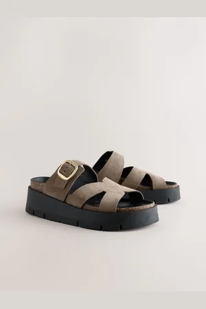 Next Forever Comfort læderrem med spænde detalje sandaler