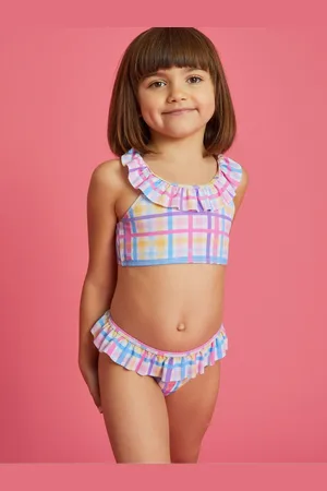 Accessorize Girls Check Print Bikini Set9 - 10 år (134 - 140cm)