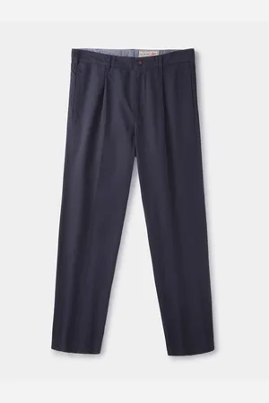 Aubin Blue Stickney Relaxed Fit 100% Cotton Trousers34r