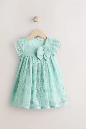 Next Broderie Mesh Bow Baby Dress (0mths-2yrs)5662cm
