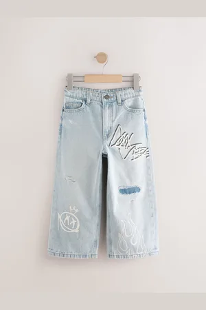 Next 100% bomuldsgraffiti Denim Jeans (3-16år)152158cm