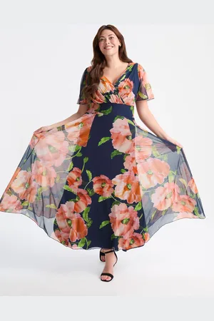 Scarlett & Jo Curve Isabelle Angel Sleeve Maxi Dress50