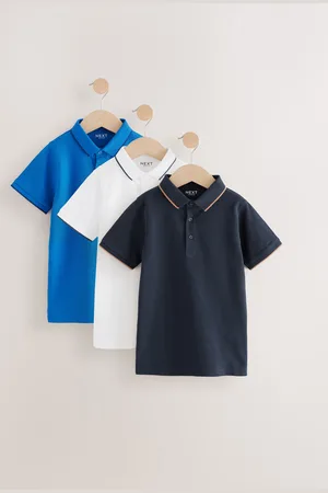 Next Short Sleeve Polo Shirts 3 pack (3-16yrs)158164cm