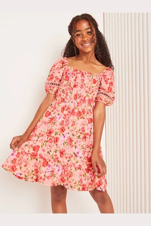 Lipsy London Square Neck Jersey Crinkle Kjole13 år (158cm)
