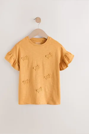 Next Short Sleeve Butterfly Appliqué 100% Cotton T-Shirt (3mths-7yrs)2 - 3 år (92 - 98cm)