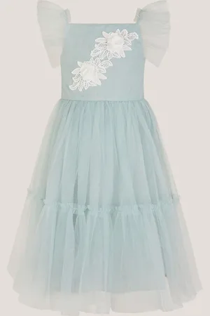 Monsoon Eva Floral Embroidered Tulle Dress110116cm