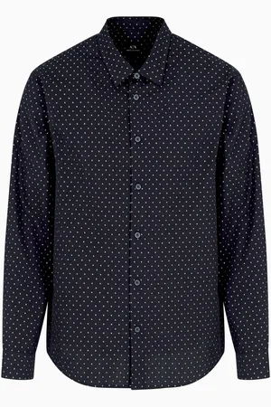 Armani Exchange Logo Tryk 100% Bomuld SkjorterMiddel