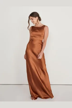 Six Stories Cowl Back Satin Bridesmaid Dress40