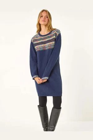 Roman Nordisk mønster strikket Shift Kjole46