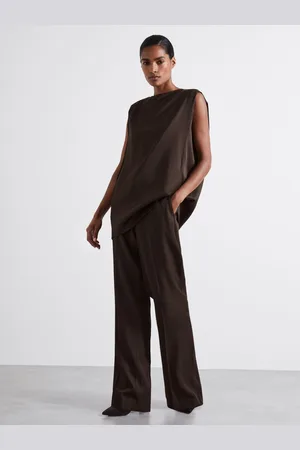 Reiss Camille Atelier Satin Tunic Top with Wool40