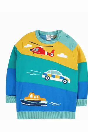 Frugi Green Elwood Knitted 100% Cotton Jumper5662cm