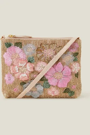 Accessorize Girls Flower Beaded Bagen
