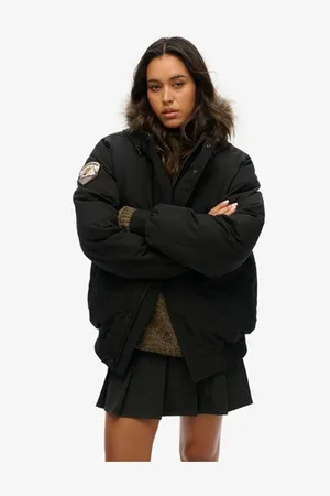 Superdry Oversized Everest Faux Fur Bomber Jacket34