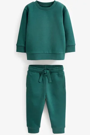 Next Plain Jersey Sweatshirt and Joggers Set (3mths-7yrs)1.5 - 2 år (86 - 92cm)