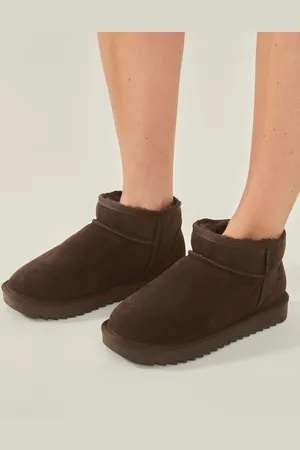 Accessorize Mini Faux Fur-Lined Suede Boots