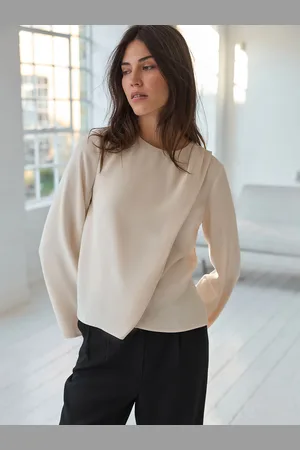 Next Asymmetrisk Draper Langærmet Top52
