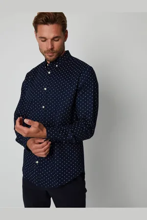 Threadbare Tryk Langærmet Skjorter Med StrækL