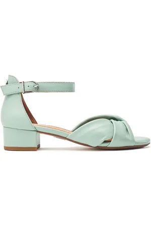 Moda In Pelle Macadamia Low Heel Ankle Strap Leather Sandalseu355