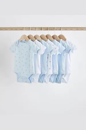 Next 100% Cotton Bear Short Sleeve Baby BodysuitsFørste størrelse (50cm)