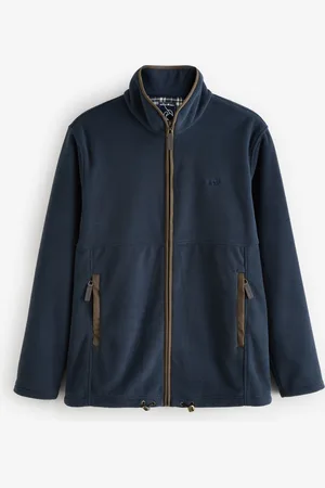 Raging Bull Blå Classic Fleece Zip Through JakkeMiddel