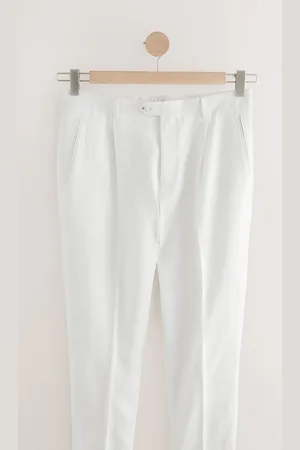 Next Slim Fit Hør Blend Habitbukser36l