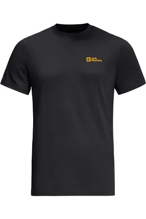 Jack Wolfskin Mens Essential 100% Organic Cotton Black T-ShirtXL