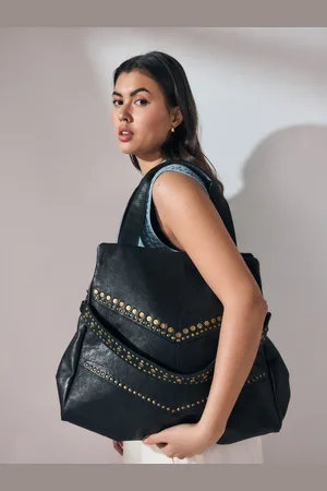Next Leather Studded Shoulder Bagen