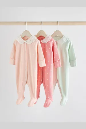Next 100% bomuldskrave Baby sovedragter 3 pakke (0-2år)56cm