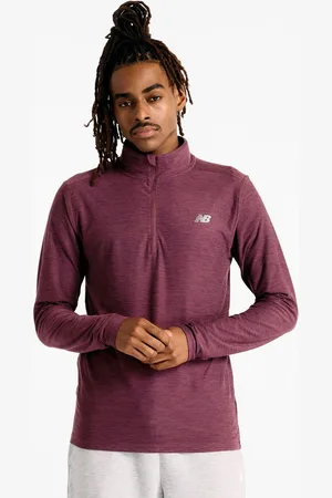 New Balance Mens Space Dye 1/4 Zip TopL