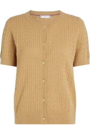 Tommy Hilfiger Short Sleeve Cable Crew Neck CardiganXL