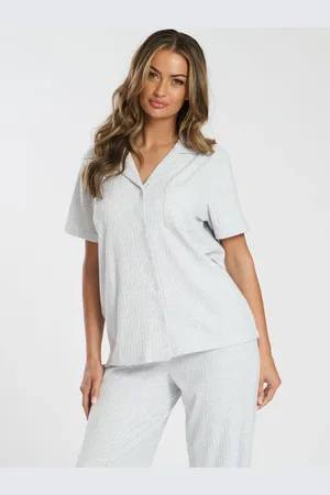 Loungeable Luxury Brushed Rib Short Sleeve Traditional Setxlarge