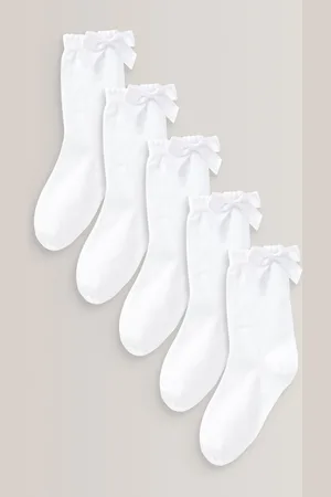 Next 5 Pakke Cotton Rich Sløjfe AnkelskolesokkerUK 9-12 Jnr.